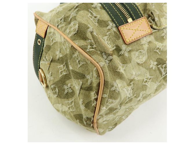 Borsa Boston Louis Vuitton Monogramouflage Lys Denim Leather Green M95771 - vista 8