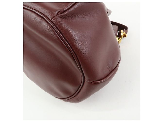 Borsa a tracolla e spalla Must de Cartier in pelle Bordeaux - vista 11