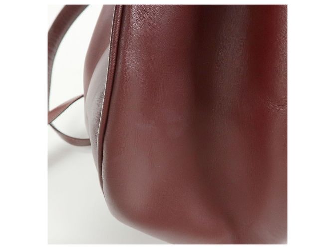 Borsa a tracolla e spalla Must de Cartier in pelle Bordeaux - vista 17