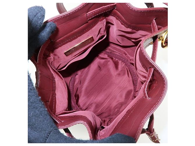 Borsa a tracolla e spalla Must de Cartier in pelle Bordeaux - vista 19