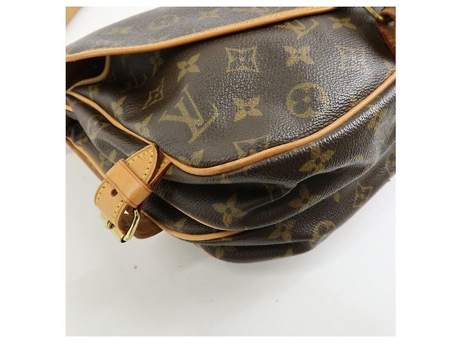 Borsa a tracolla Louis Vuitton Monogram Saumur 30 Canvas Brown M42256 - vista 10