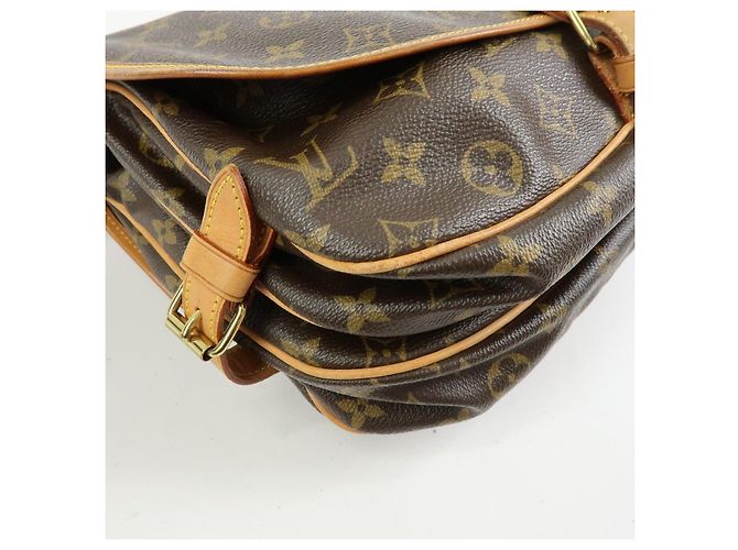 Borsa a tracolla Louis Vuitton Monogram Saumur 30 Canvas Brown M42256 - vista 12
