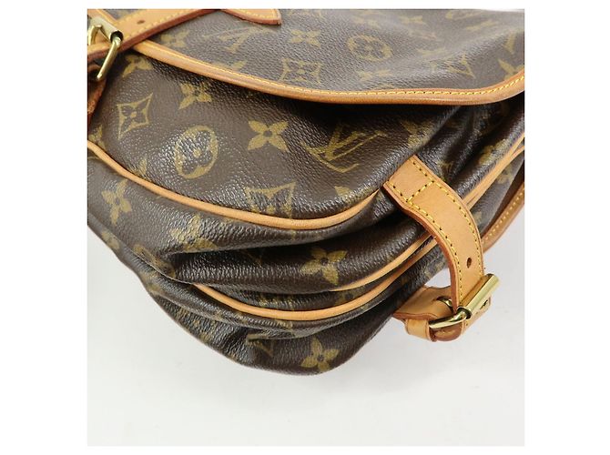 Borsa a tracolla Louis Vuitton Monogram Saumur 30 Canvas Brown M42256 - vista 13