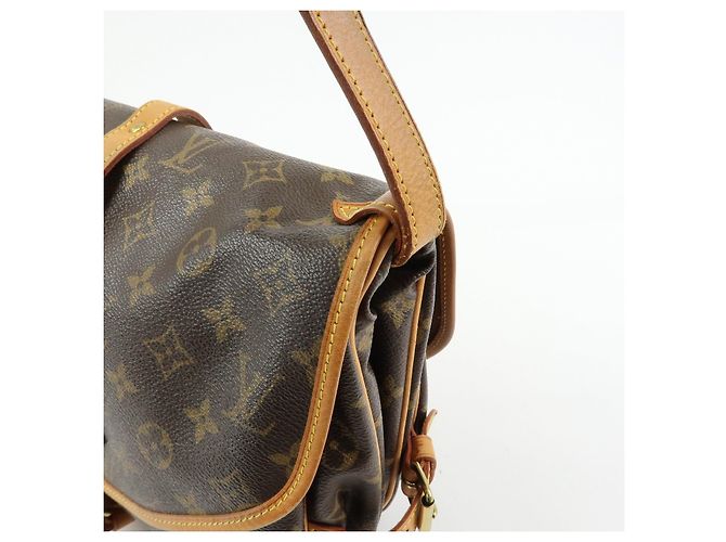 Borsa a tracolla Louis Vuitton Monogram Saumur 30 Canvas Brown M42256 - vista 14