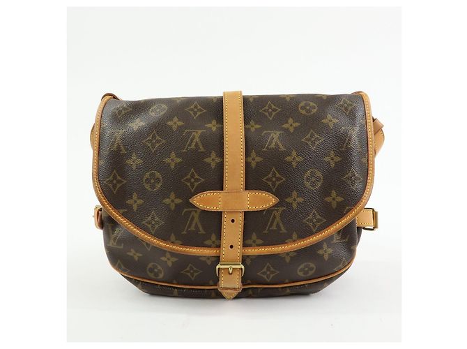 Borsa a tracolla Louis Vuitton Monogram Saumur 30 Canvas Brown M42256 - vista 2