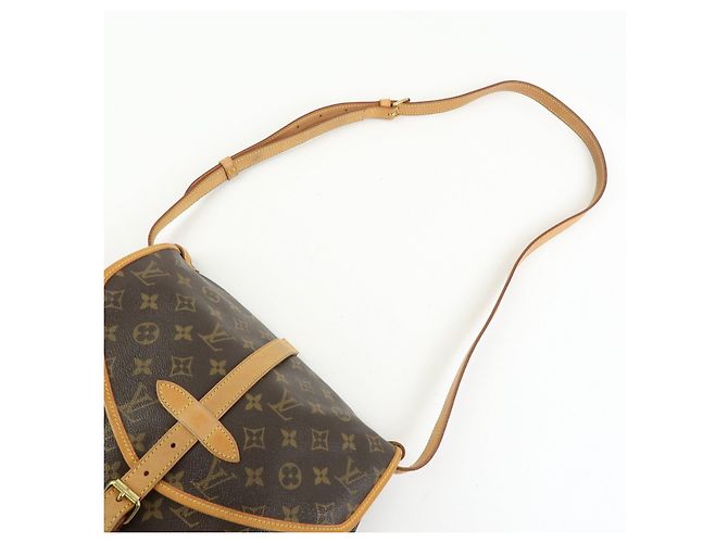 Borsa a tracolla Louis Vuitton Monogram Saumur 30 Canvas Brown M42256 - vista 6