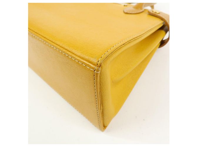 BURBERRY Mini borsa a mano in pelle Tote Bag Yellow - vista 11