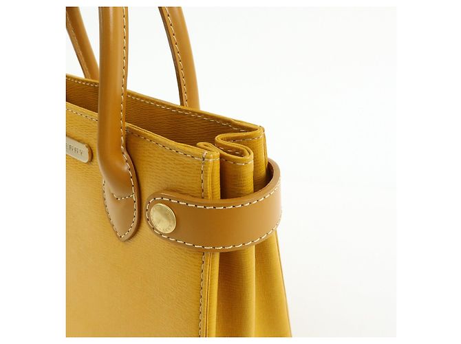 BURBERRY Mini borsa a mano in pelle Tote Bag Yellow - vista 14
