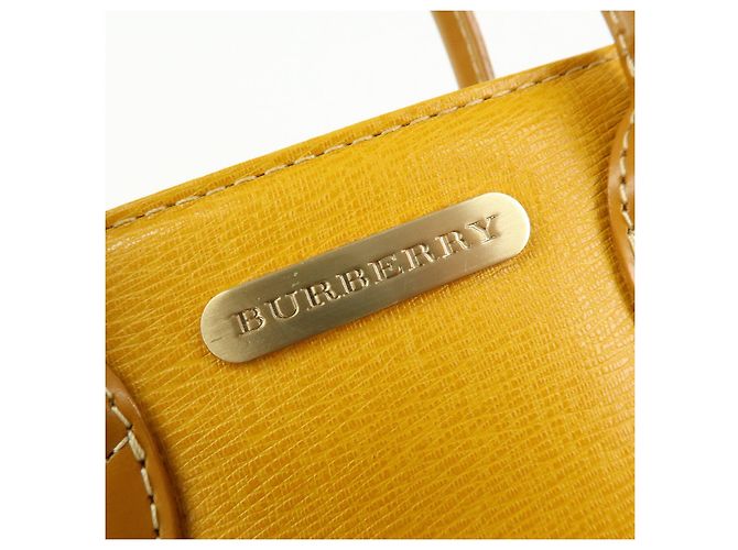 BURBERRY Mini borsa a mano in pelle Tote Bag Yellow - vista 21