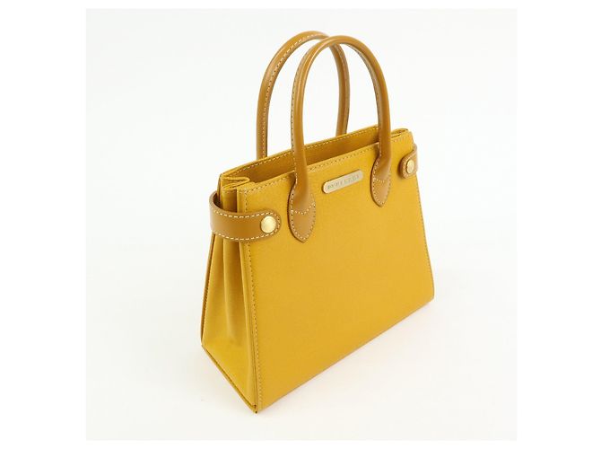 BURBERRY Mini borsa a mano in pelle Tote Bag Yellow - vista 4