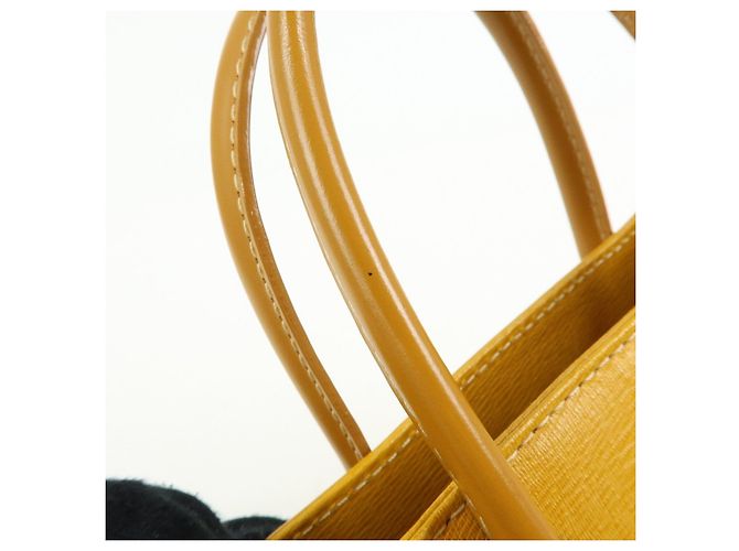 BURBERRY Mini borsa a mano in pelle Tote Bag Yellow - vista 8
