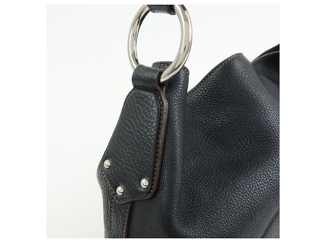 PRADA Schultertasche aus Leder Handtasche Schwarz BR3648 - Ansicht 15