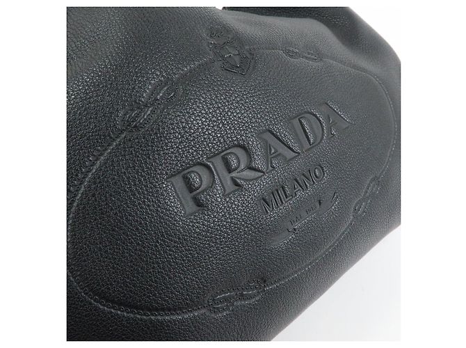 PRADA Schultertasche aus Leder Handtasche Schwarz BR3648 - Ansicht 16