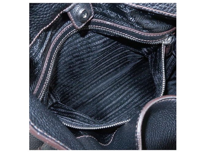 PRADA Schultertasche aus Leder Handtasche Schwarz BR3648 - Ansicht 21