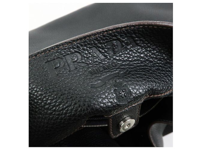 PRADA Schultertasche aus Leder Handtasche Schwarz BR3648 - Ansicht 22