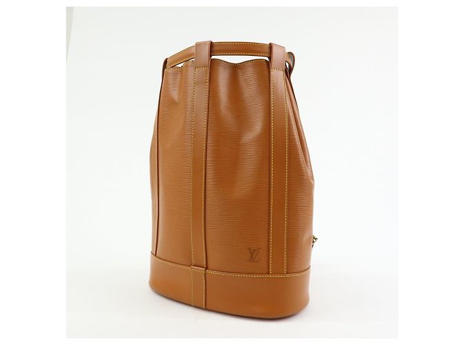 Borsa a tracolla Louis Vuitton Epi Randonnee PM Zipang Gold M52358 - vista 2