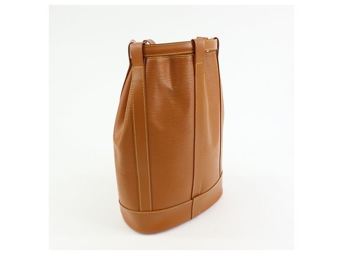 Borsa a tracolla Louis Vuitton Epi Randonnee PM Zipang Gold M52358 - vista 3