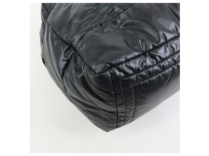 CHANEL COCO COCOON COCO Mark Nylon Leather Boston Bag Black A47092 - vista 10