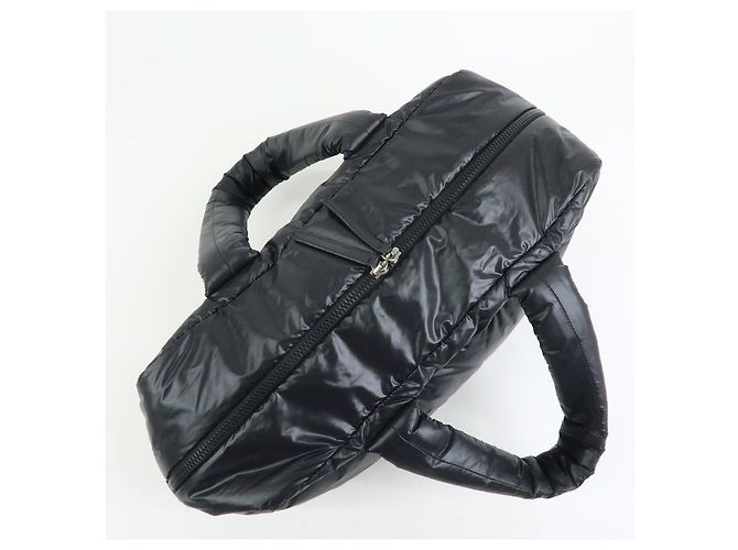 CHANEL COCO COCOON COCO Mark Nylon Leather Boston Bag Black A47092 - vista 14