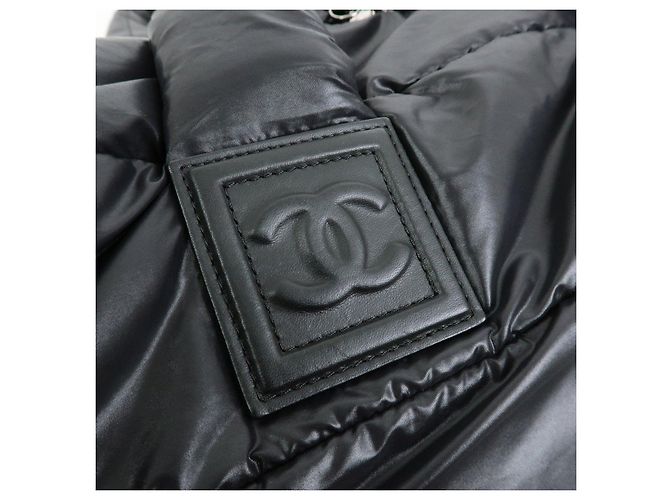 CHANEL COCO COCOON COCO Mark Nylon Leather Boston Bag Black A47092 - vista 16