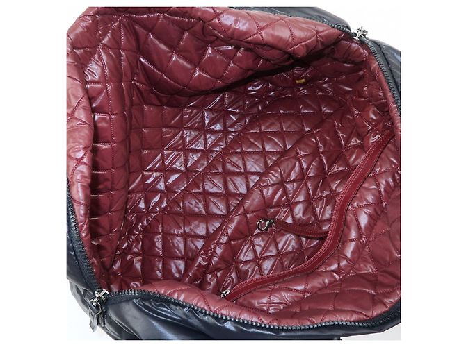 CHANEL COCO COCOON COCO Mark Nylon Leather Boston Bag Black A47092 - vista 17