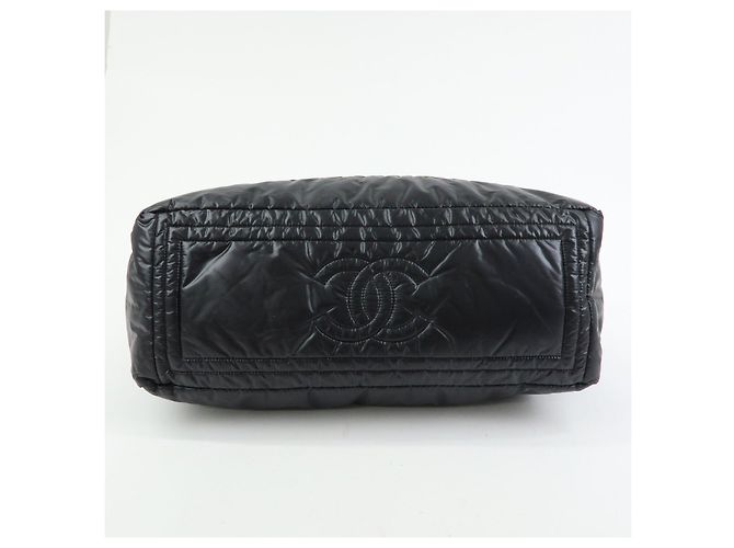CHANEL COCO COCOON COCO Mark Nylon Leather Boston Bag Black A47092 - vista 5