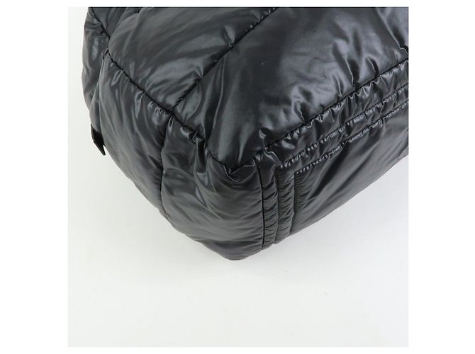 CHANEL COCO COCOON COCO Mark Nylon Leather Boston Bag Black A47092 - vista 8
