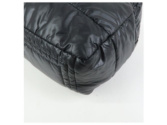 CHANEL COCO COCOON COCO Mark Nylon Leather Boston Bag Black A47092 - vista 9