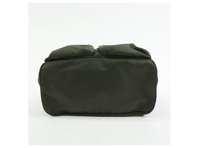 PRADA Rucksack aus Nylon und Saffiano-Leder mit Triangle-Logo Khaki 1BZ005 - Ansicht 5
