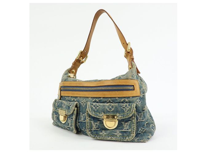 Louis Vuitton Monogram Denim Baggy PM Borsa 2Way Borsa a Tracolla M95049 - vista 3