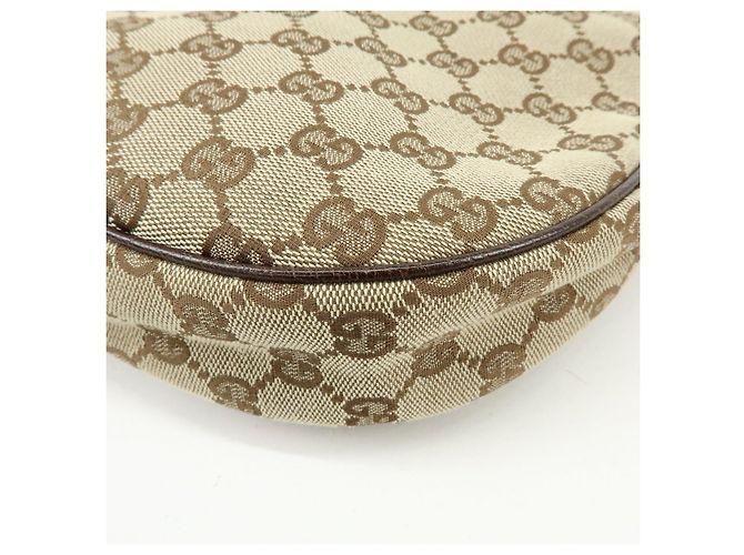 Borsa a tracolla e borsa a mano GUCCI in pelle e tela GG Marrone Beige - vista 10