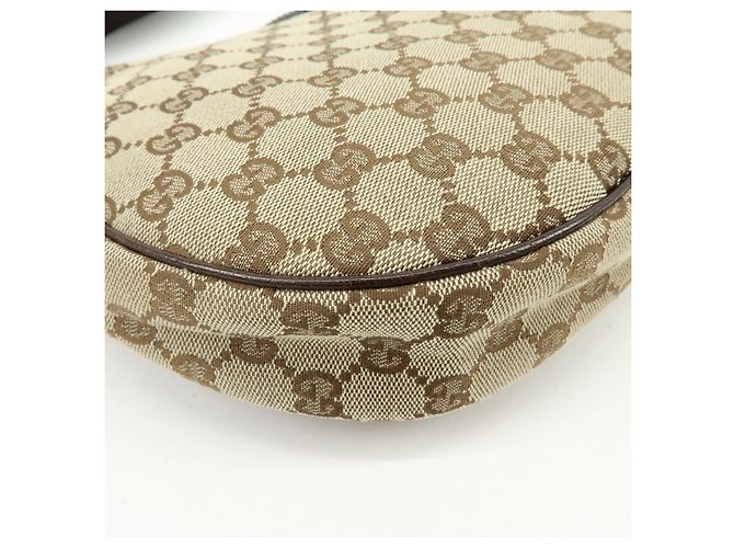 Borsa a tracolla e borsa a mano GUCCI in pelle e tela GG Marrone Beige - vista 11