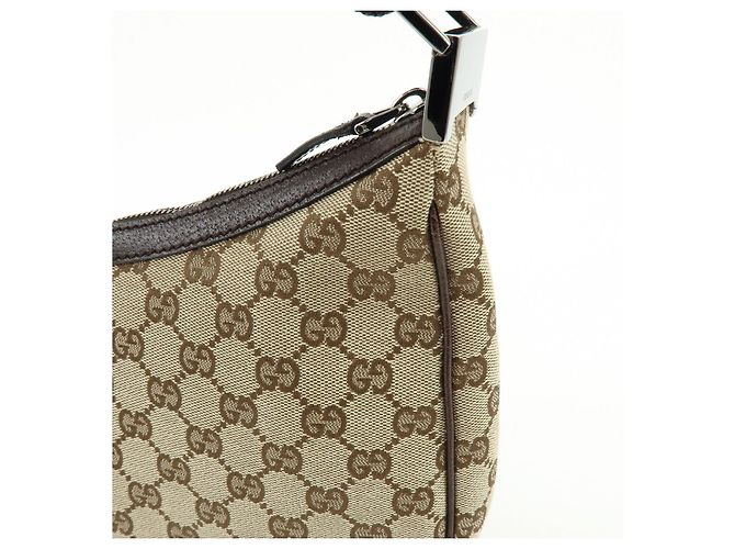 Borsa a tracolla e borsa a mano GUCCI in pelle e tela GG Marrone Beige - vista 16