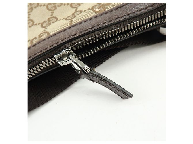 Borsa a tracolla e borsa a mano GUCCI in pelle e tela GG Marrone Beige - vista 17