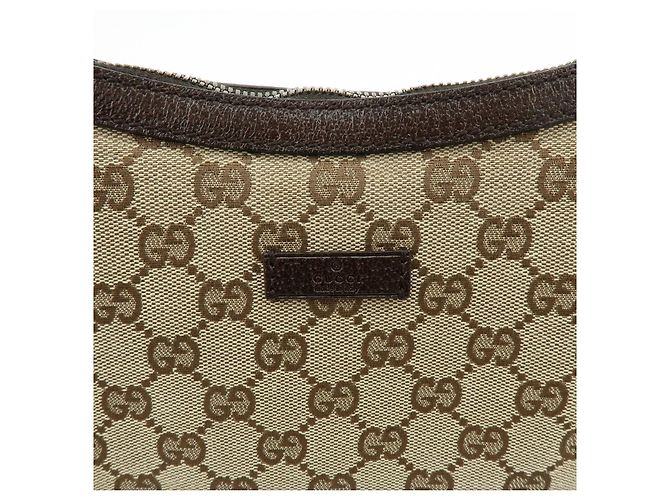 Borsa a tracolla e borsa a mano GUCCI in pelle e tela GG Marrone Beige - vista 19
