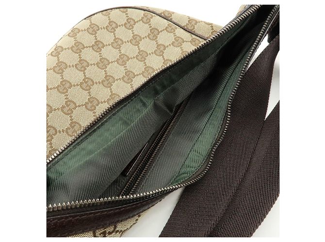 Borsa a tracolla e borsa a mano GUCCI in pelle e tela GG Marrone Beige - vista 22