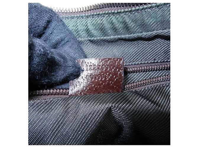 Borsa a tracolla e borsa a mano GUCCI in pelle e tela GG Marrone Beige - vista 24