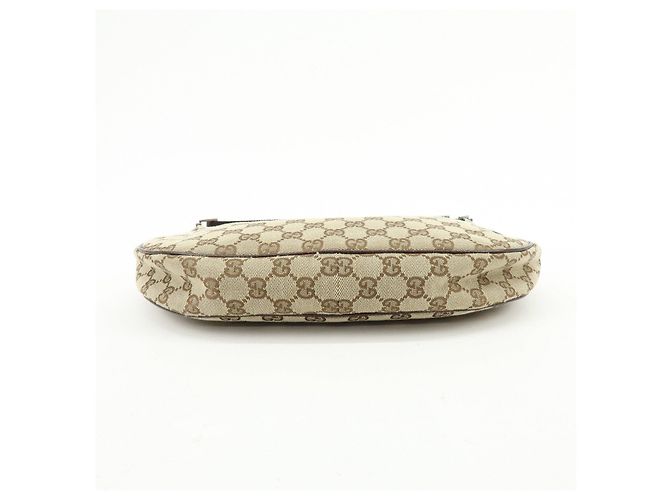 Borsa a tracolla e borsa a mano GUCCI in pelle e tela GG Marrone Beige - vista 5