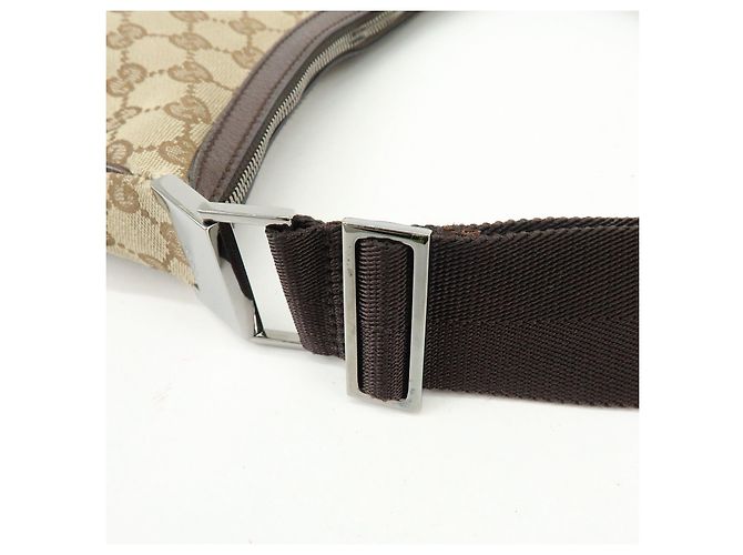 Borsa a tracolla e borsa a mano GUCCI in pelle e tela GG Marrone Beige - vista 7