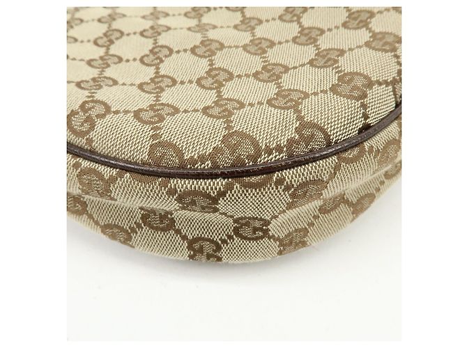 Borsa a tracolla e borsa a mano GUCCI in pelle e tela GG Marrone Beige - vista 9