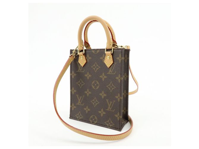 Louis Vuitton Monogram Petit Sac Plat Borsa 2Way Borsa a Mano e a Spalla M69442 - vista 3