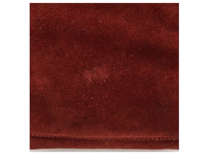 Borsa a mano e tote CHANEL COCO Mark in pelle scamosciata Bordeaux - vista 18