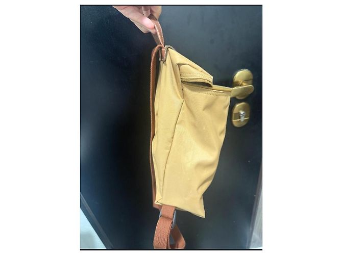 Sac à dos Longchamp Le Pliage Nylon Cuir Beige - vue 3
