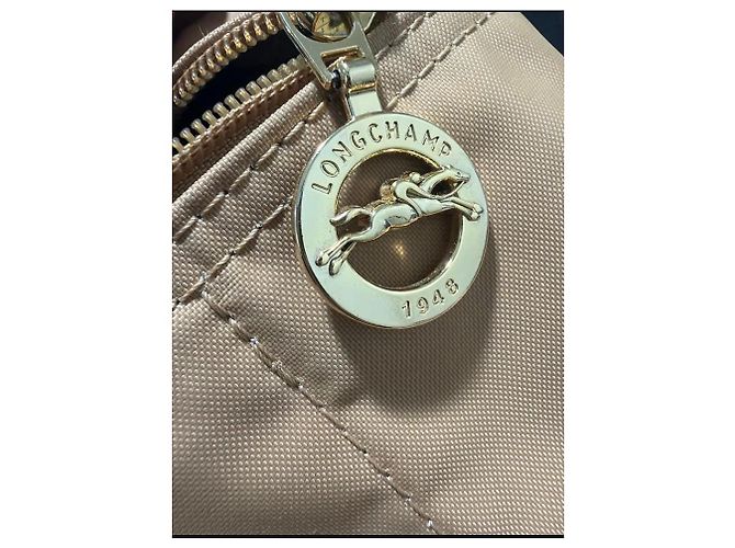 Sac à dos Longchamp Le Pliage Nylon Cuir Beige - vue 5