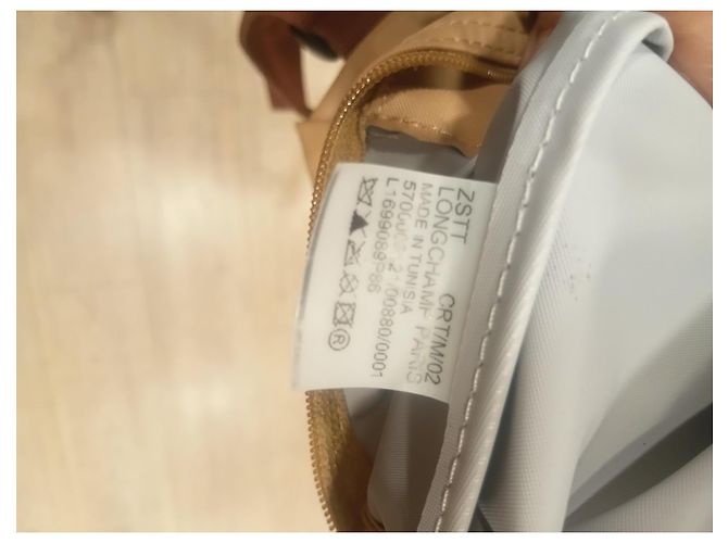 Sac à dos Longchamp Le Pliage Nylon Cuir Beige - vue 8