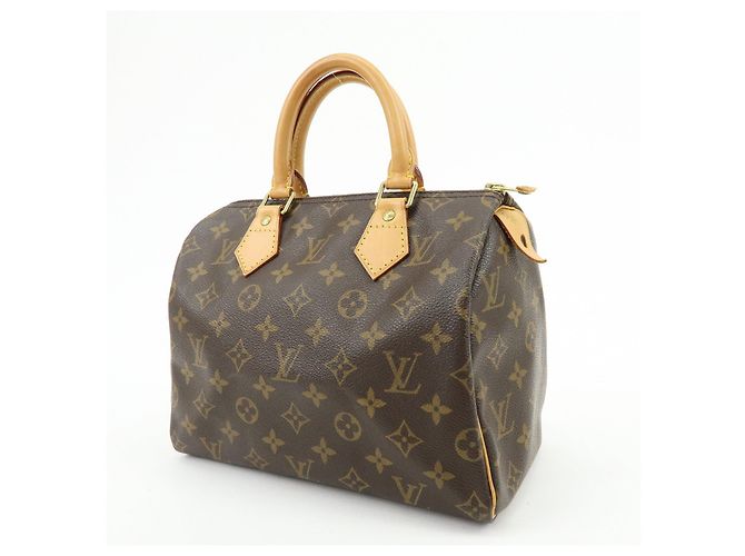 Louis Vuitton Monogram Speedy 25 Boston Bag Hand Bag Brown M41528 - vista 3
