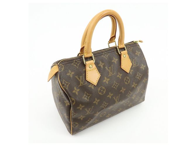 Louis Vuitton Monogram Speedy 25 Boston Bag Hand Bag Brown M41528 - vista 4