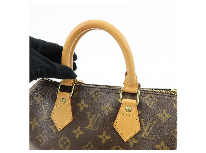 Louis Vuitton Monogram Speedy 25 Boston Bag Hand Bag Brown M41528 - vista 6