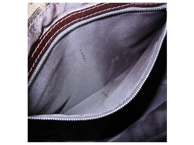 FENDI Zucca Mamma Baguette Borsa a tracolla in tela e pelle Marrone 26325 - vista 22