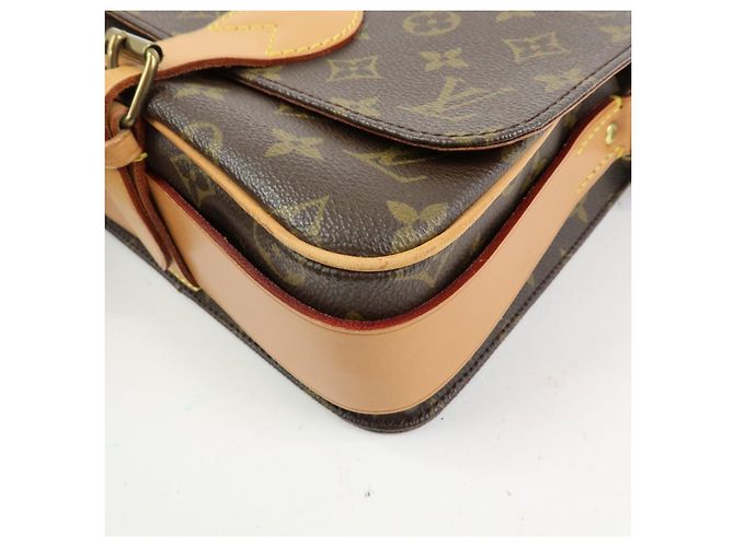 Borsa a tracolla Louis Vuitton Monogram Cartouchiere MM Marrone M51253 - vista 11